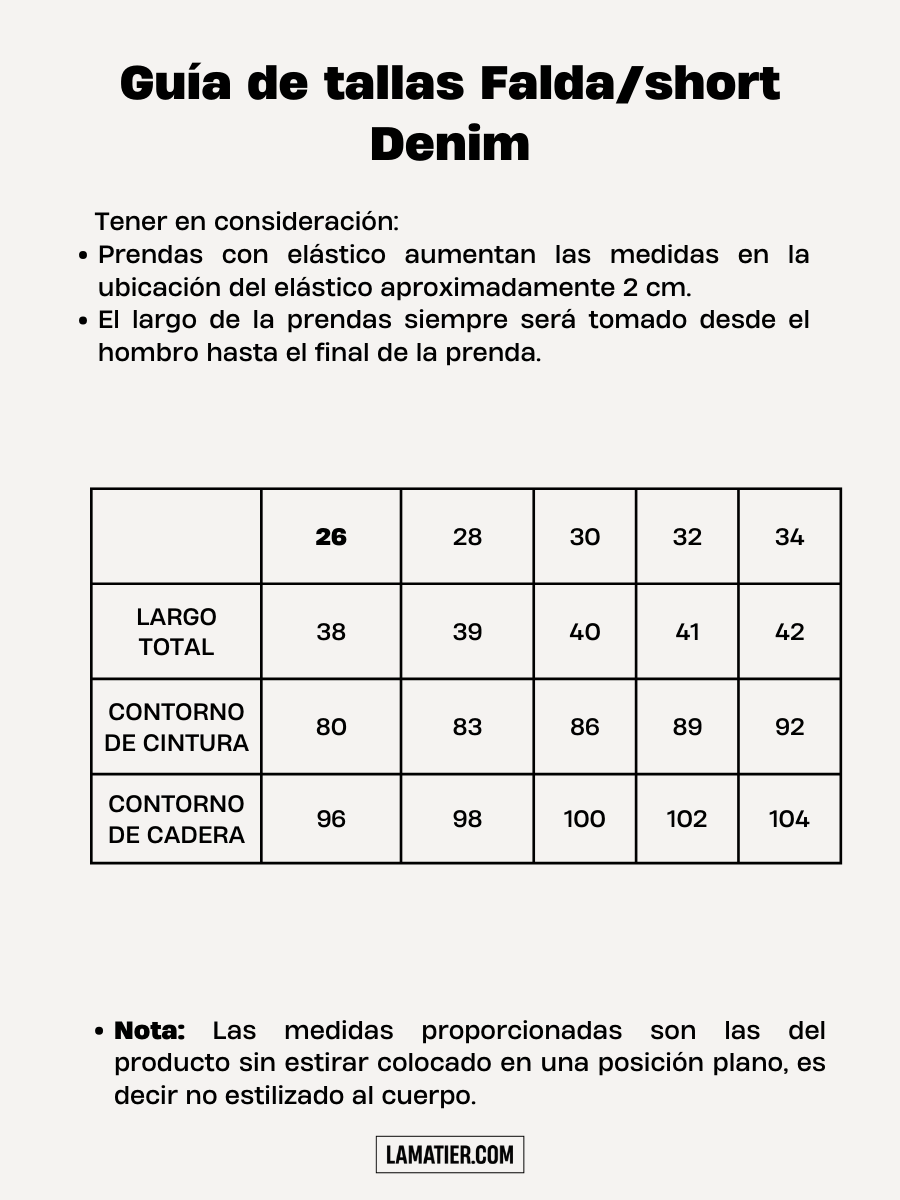 Falda/Short Denim La Matier