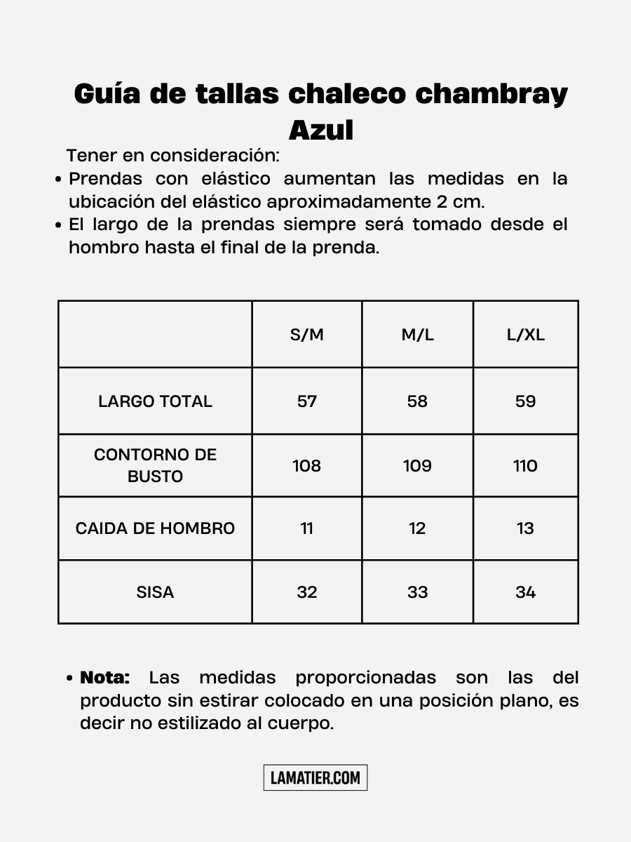 Chaleco Chambray Azul
