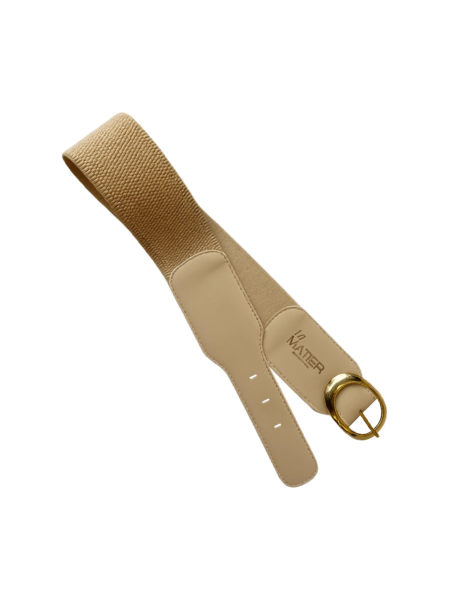Correa Elasticada Beige Redonda