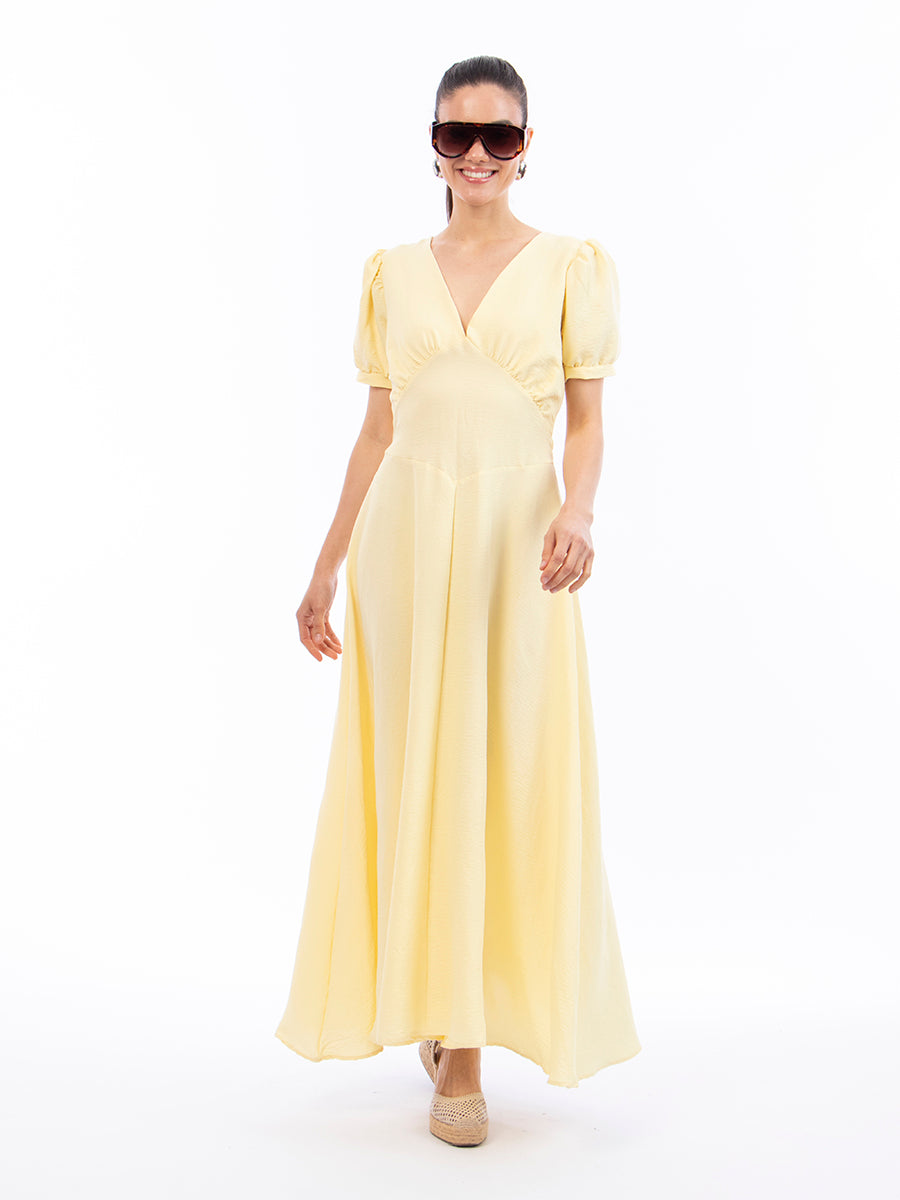 Vestido Helena Polka Amarillo