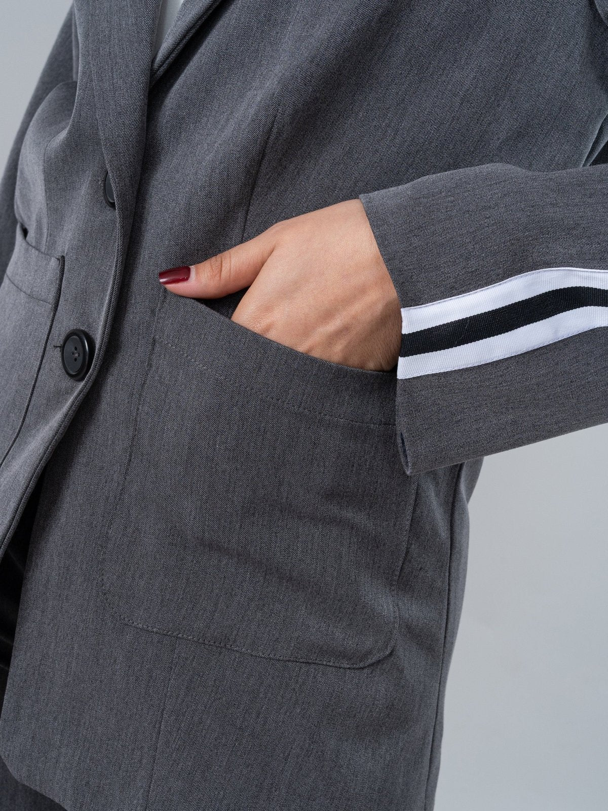 Blazer Sofia Gris Sport - blazer de La Matier