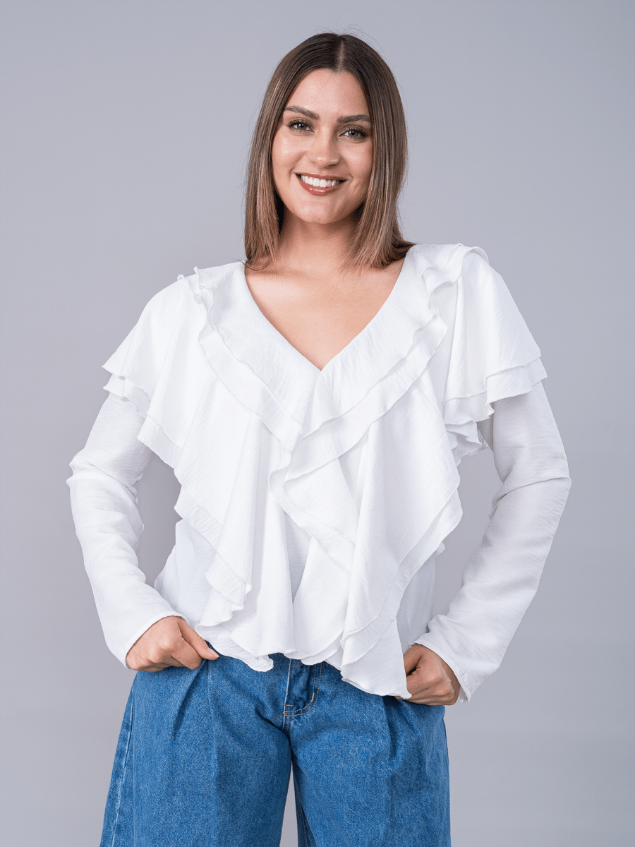 Blusa Margaret Blanca - Blusa de La Matier