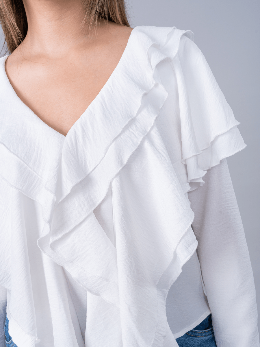 Blusa Margaret Blanca - Blusa de La Matier