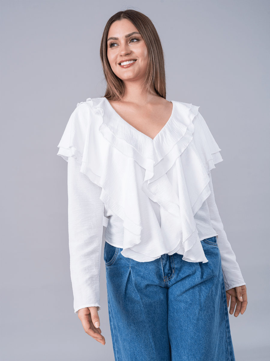 Blusa Margaret Blanca - Blusa de La Matier