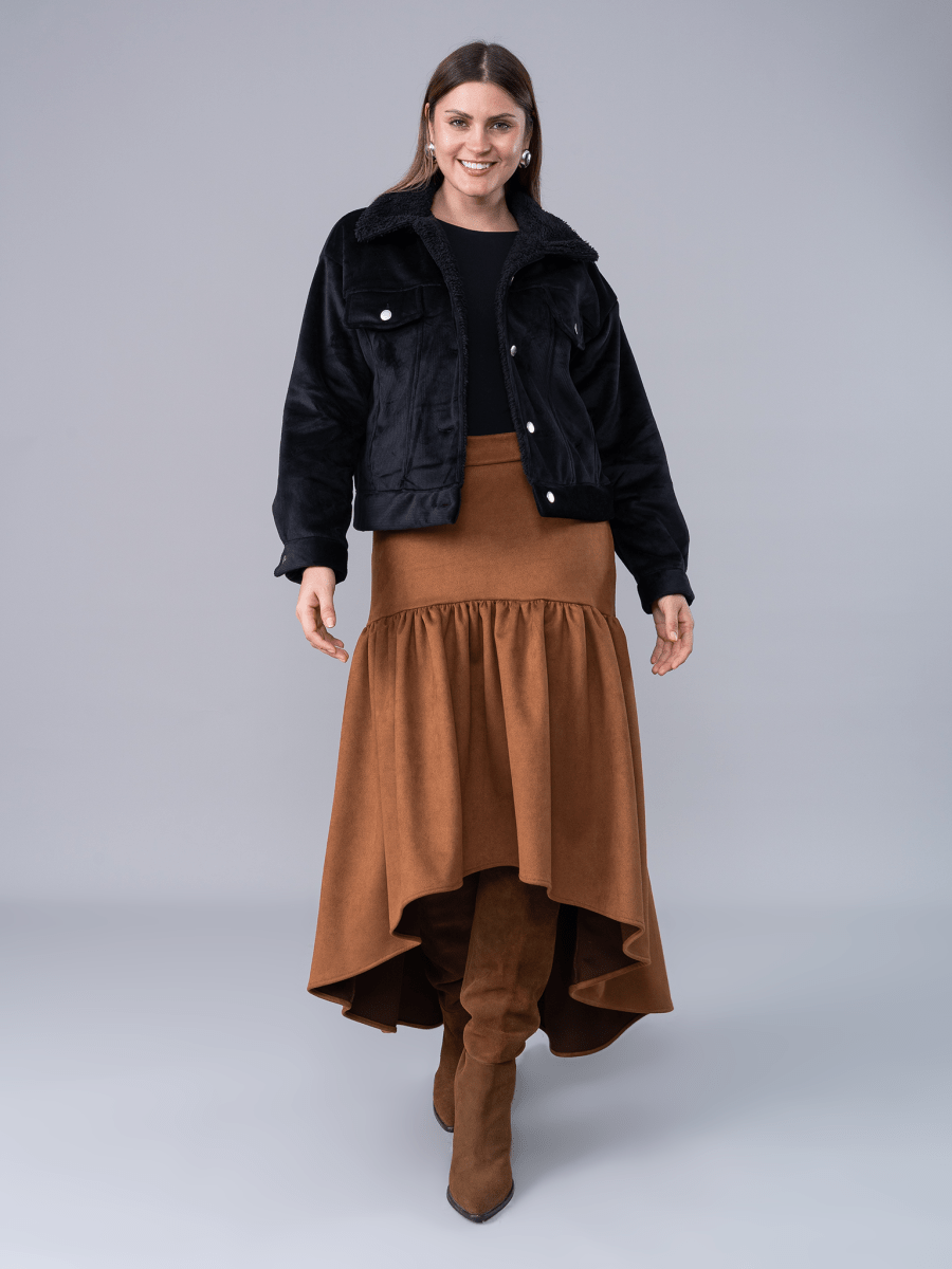 Casaca Corduroy Valentina Negro - CASACA de La Matier