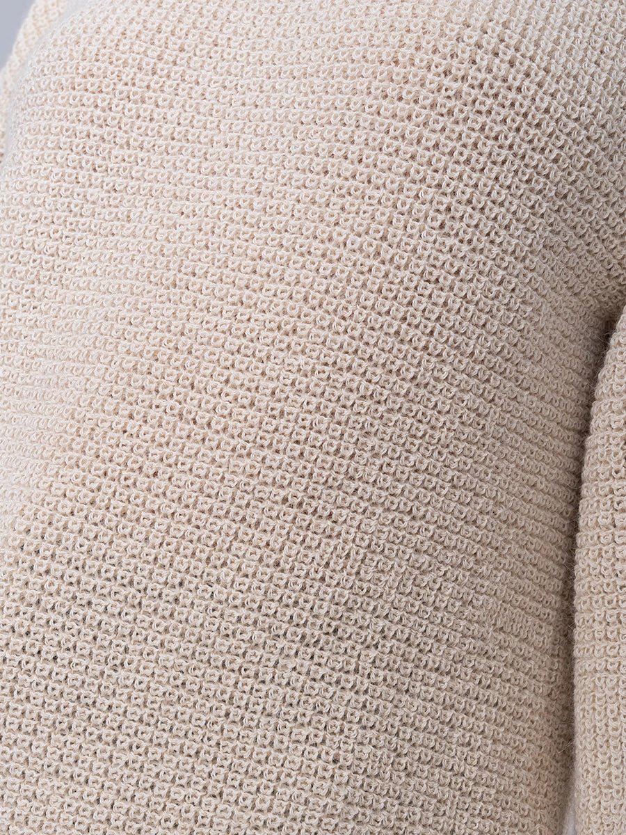 Chompa Tejida de Alpaca Beige - Chompa de La Matier