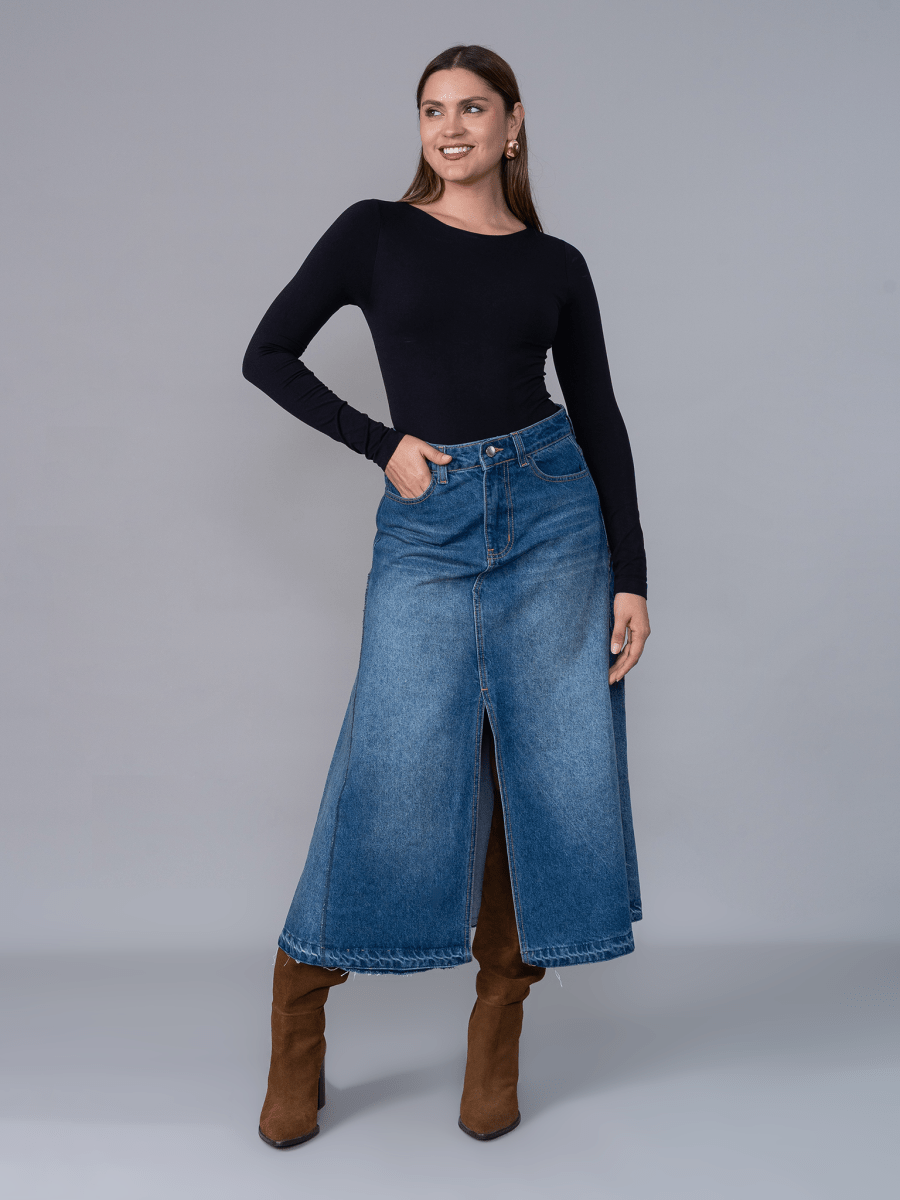 Falda Denim Carla - Falda de La Matier