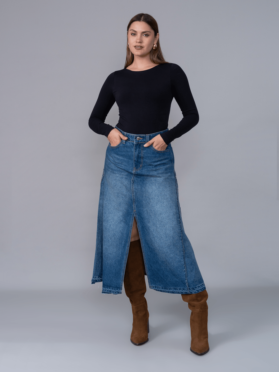 Falda Denim Carla - Falda de La Matier