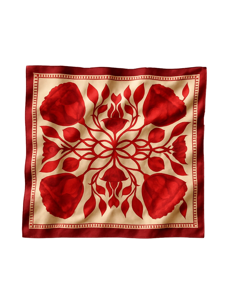 Pañuelo Flores Rojas