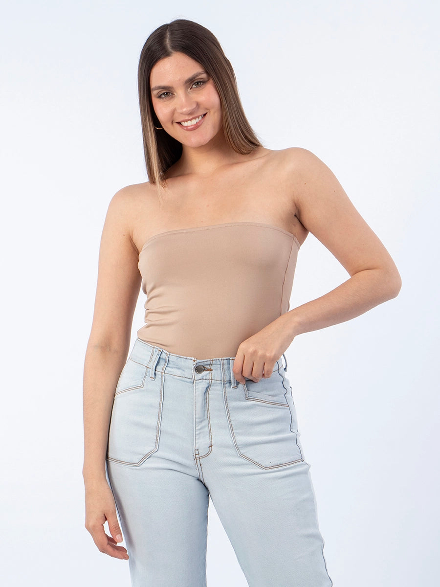 Top Strapless Beige
