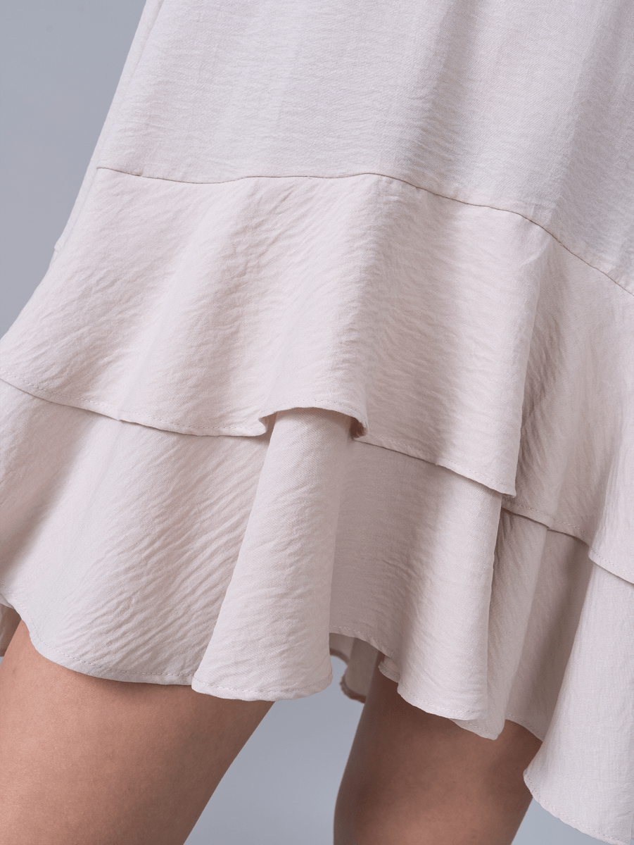 Vestido Corto Emilia Beige - Vestido de La Matier
