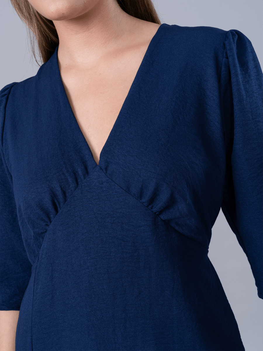 Vestido Mariella Azul - Vestido de La Matier