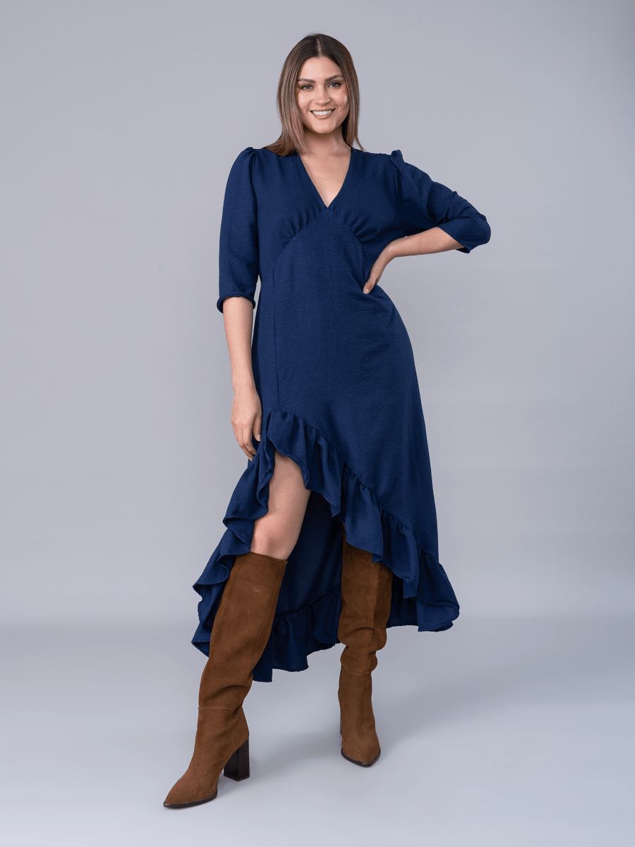 Vestido Mariella Azul - Vestido de La Matier