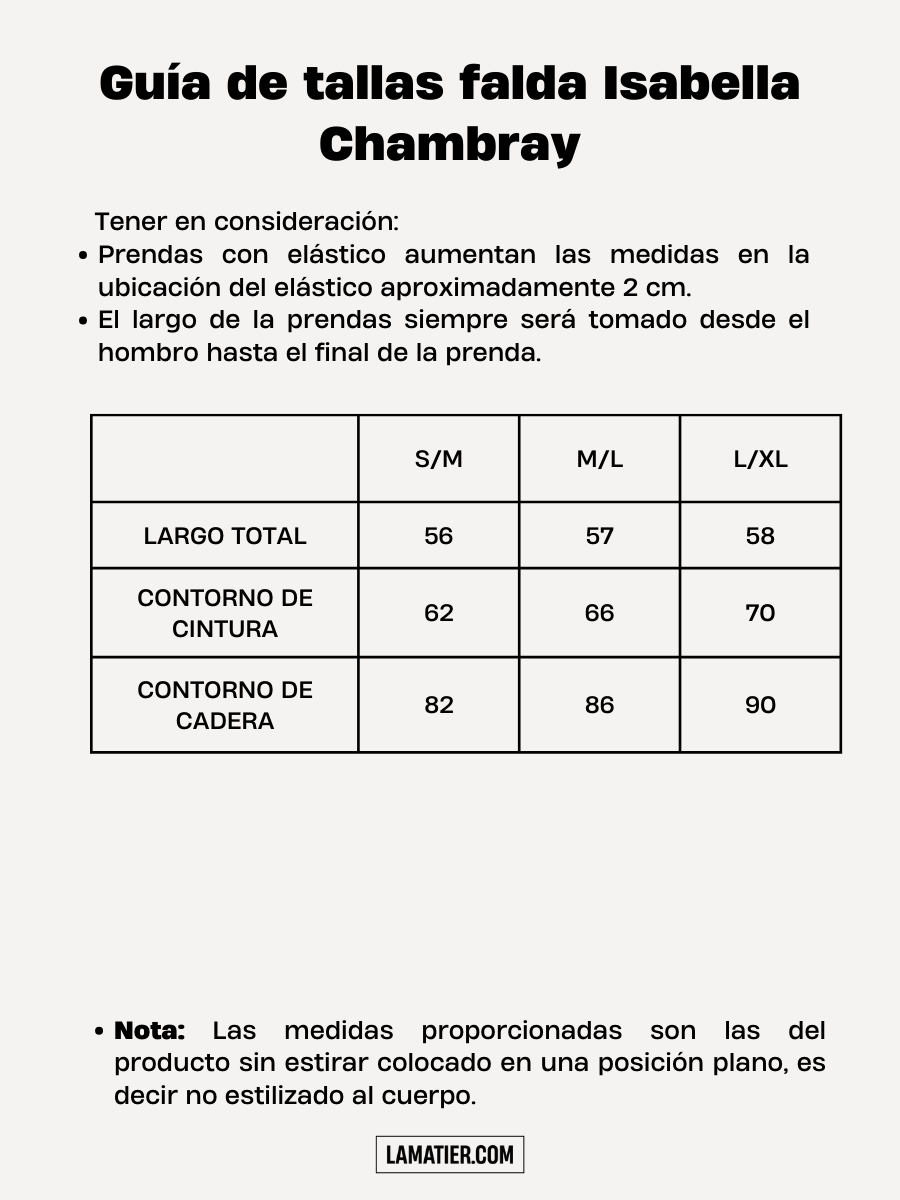 Falda Isabella Chambray Negro