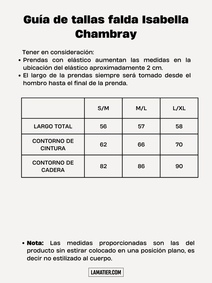 Falda Isabella Chambray Negro