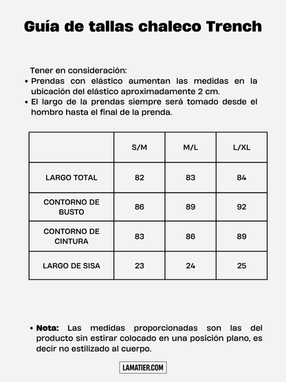 Chaleco Trench Celeste