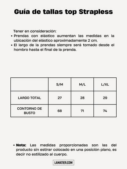 Top Strapless Blanco