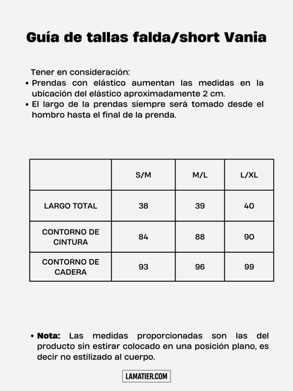 Falda/Short Vania Negro