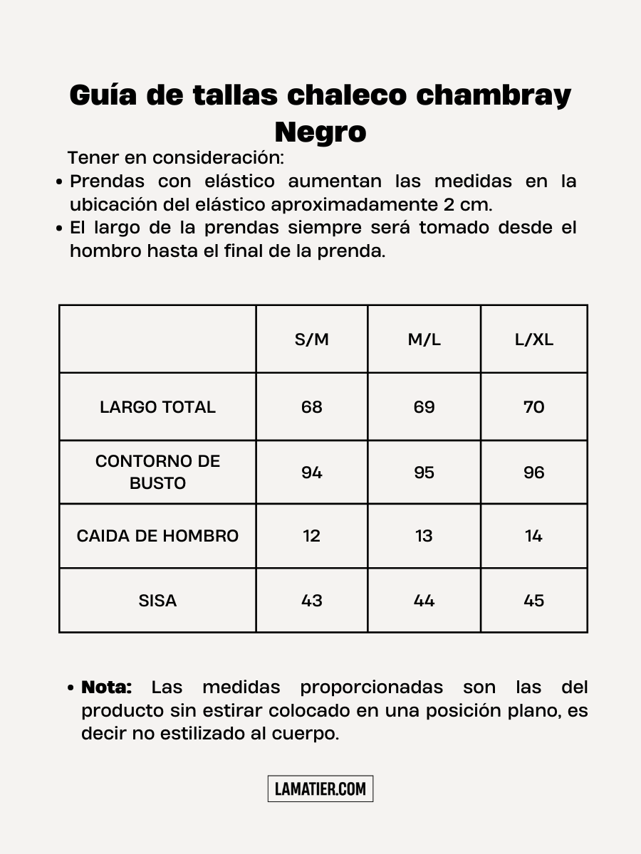 Chaleco Chambray Negro