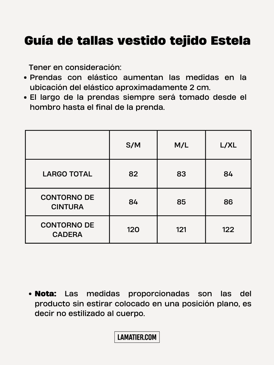 Vestido Tejido Estela Crema