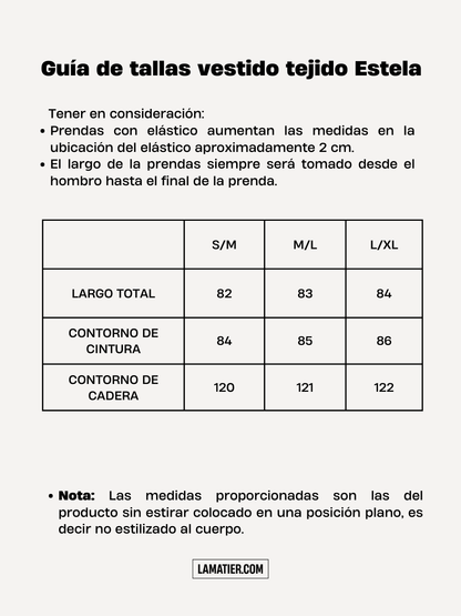 Vestido Tejido Estela Crema