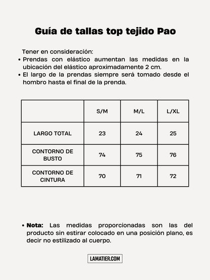 Top Tejido Pao Crema