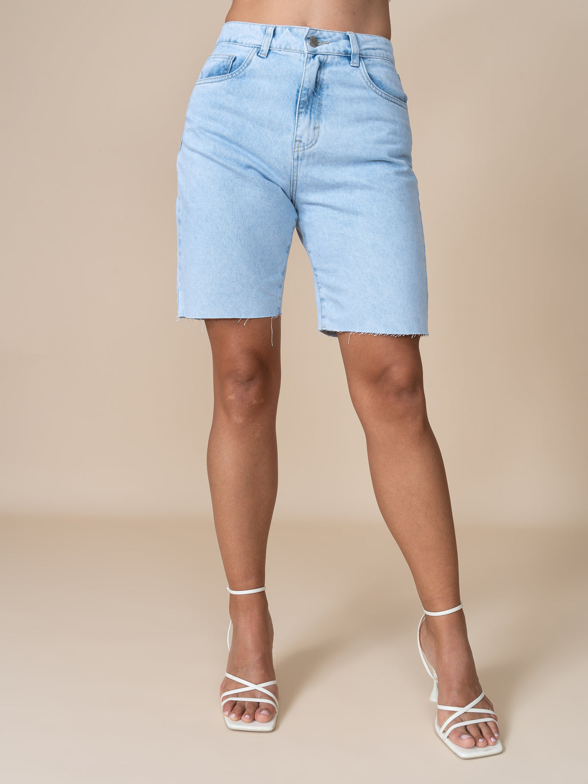Bermuda de Denim Celeste