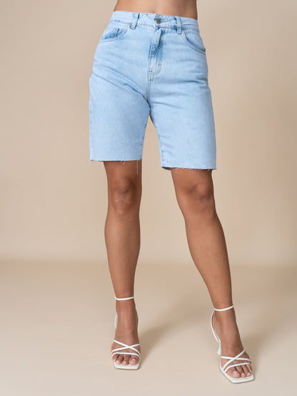 Bermuda de Denim Celeste