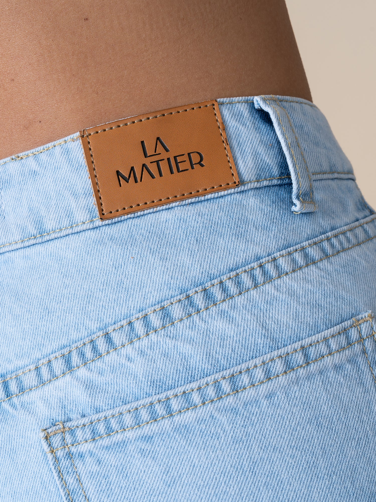 Bermuda de Denim Celeste