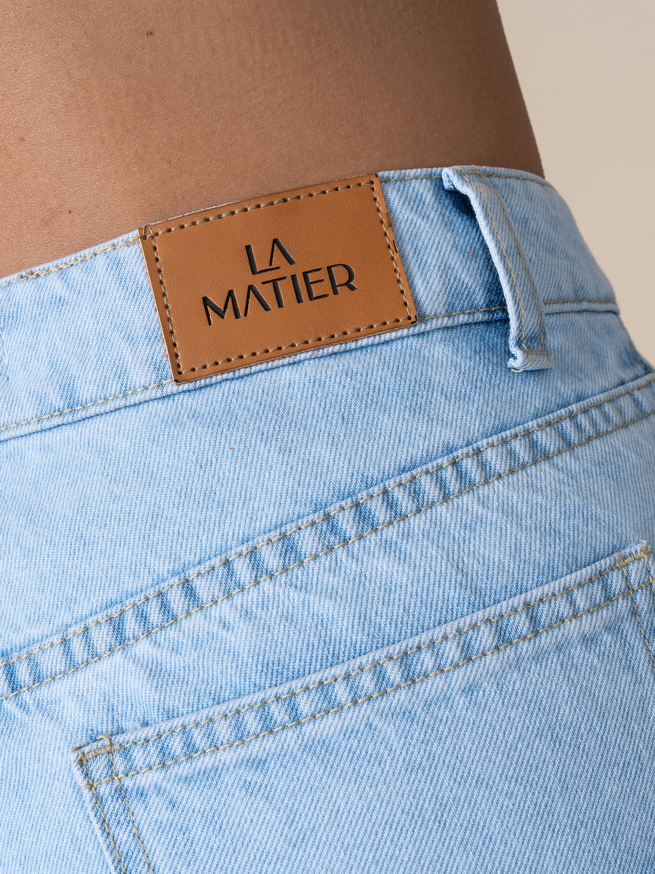 Bermuda de Denim Celeste