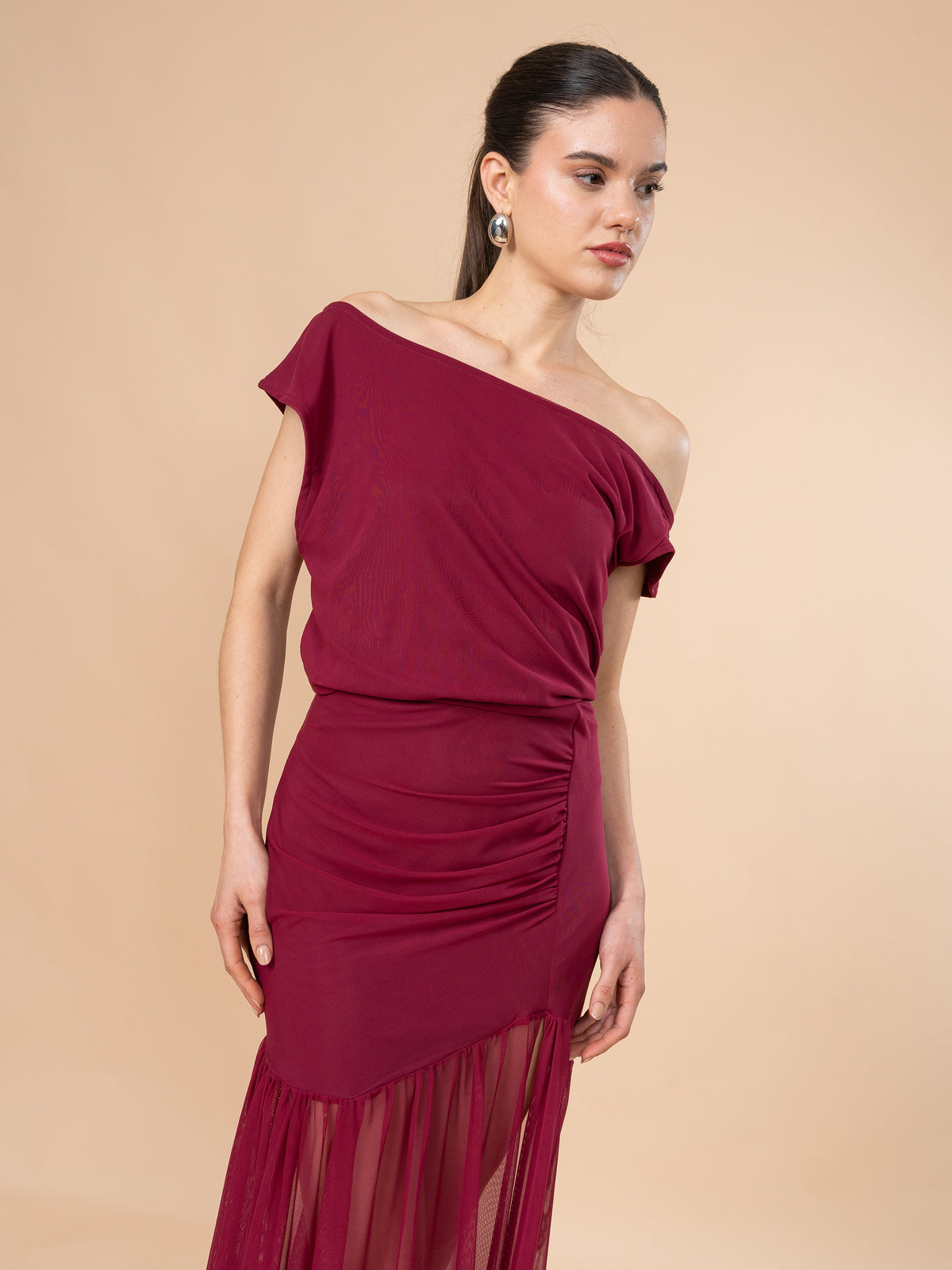 Vestido de Tul Alice Borgoña
