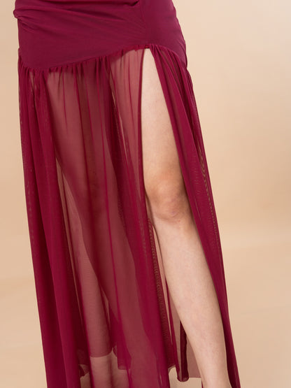 Vestido de Tul Alice Borgoña