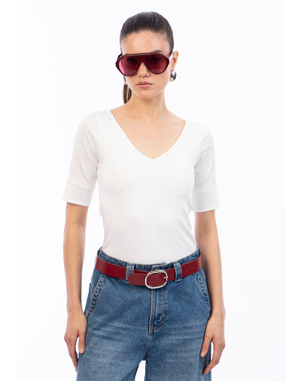 Body Básico Manga Corta Blanco