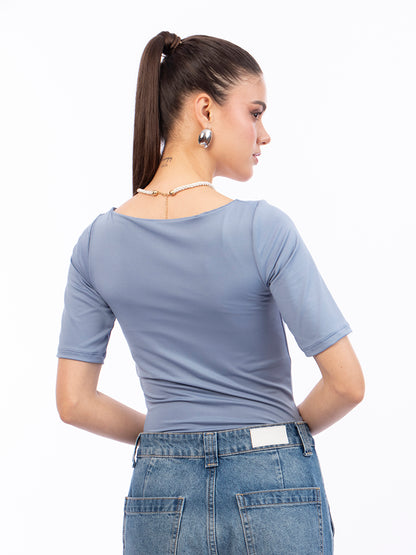 Body Básico Manga Corta Acero