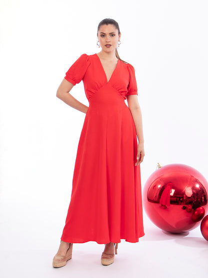 Vestido Helena Polka Rojo