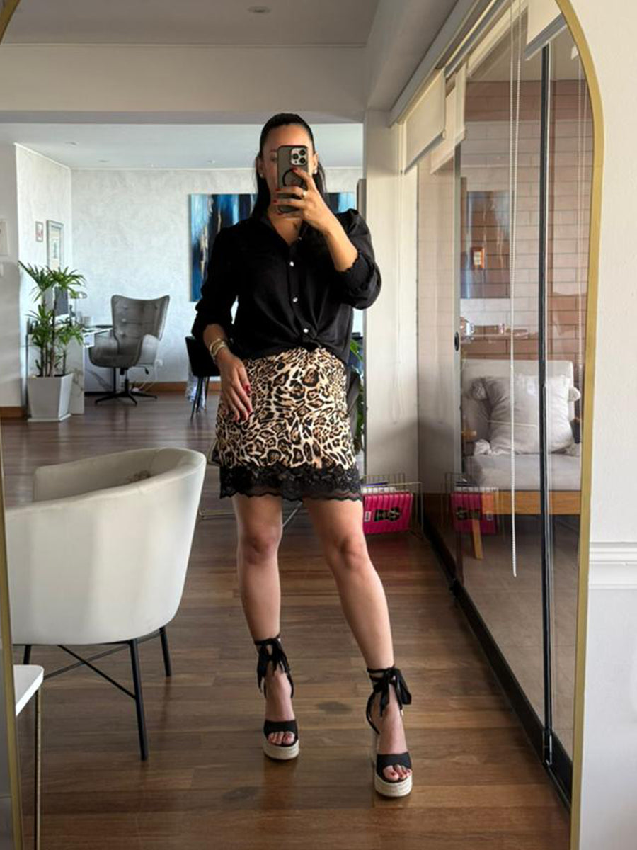 Falda Corta Animal Print