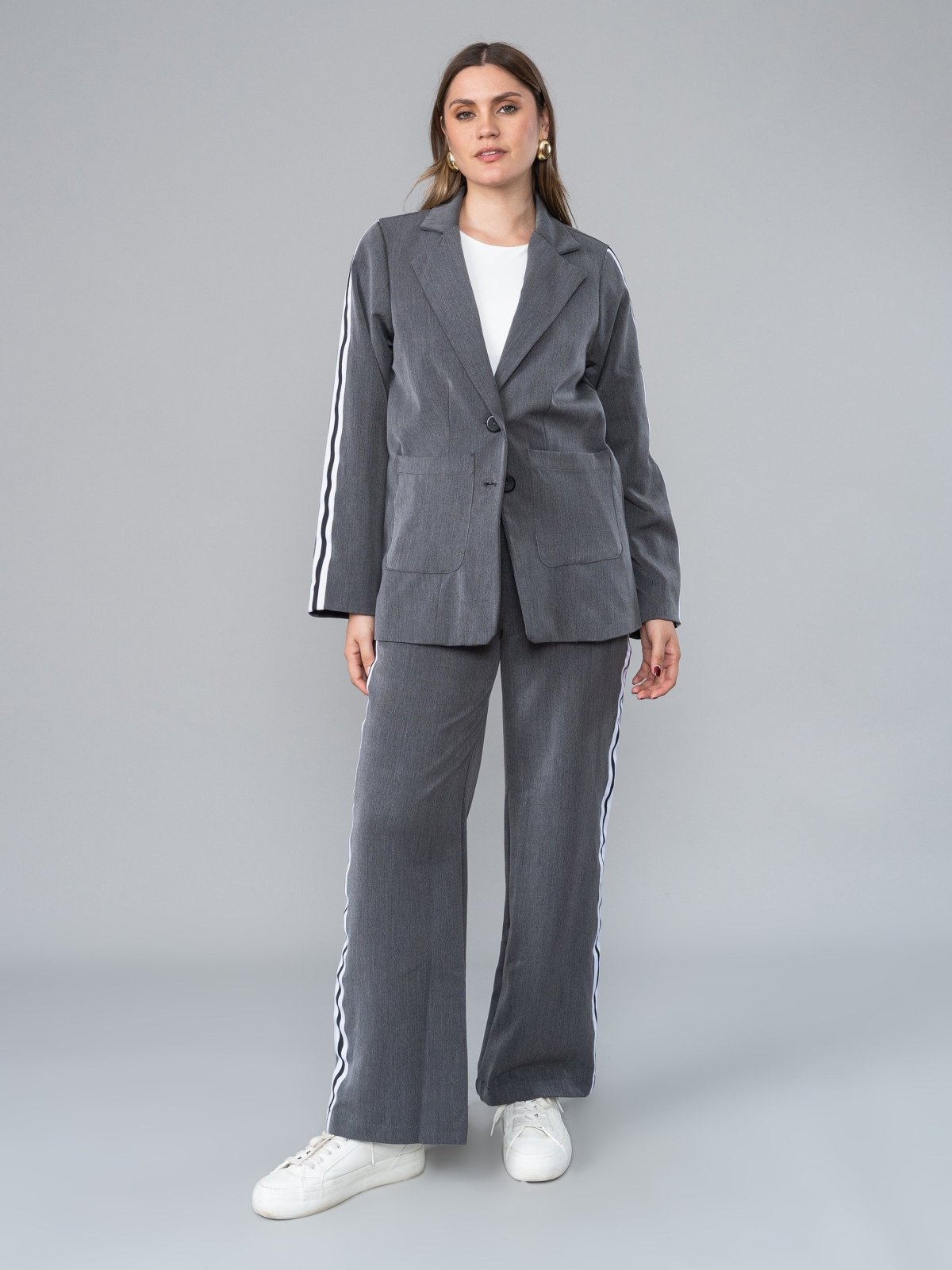 Blazer Sofia Gris Sport - blazer de La Matier
