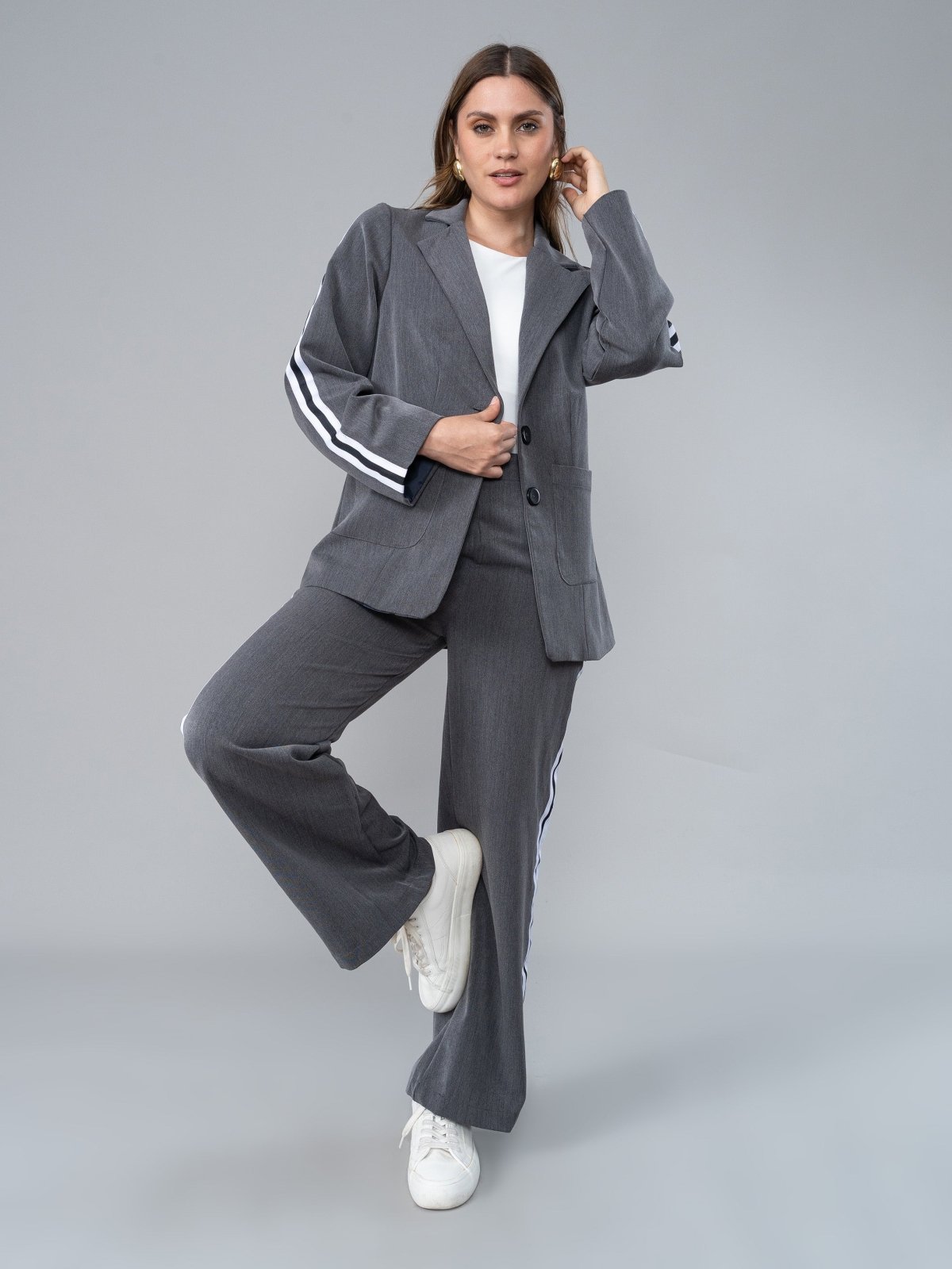Blazer Sofia Gris Sport - blazer de La Matier