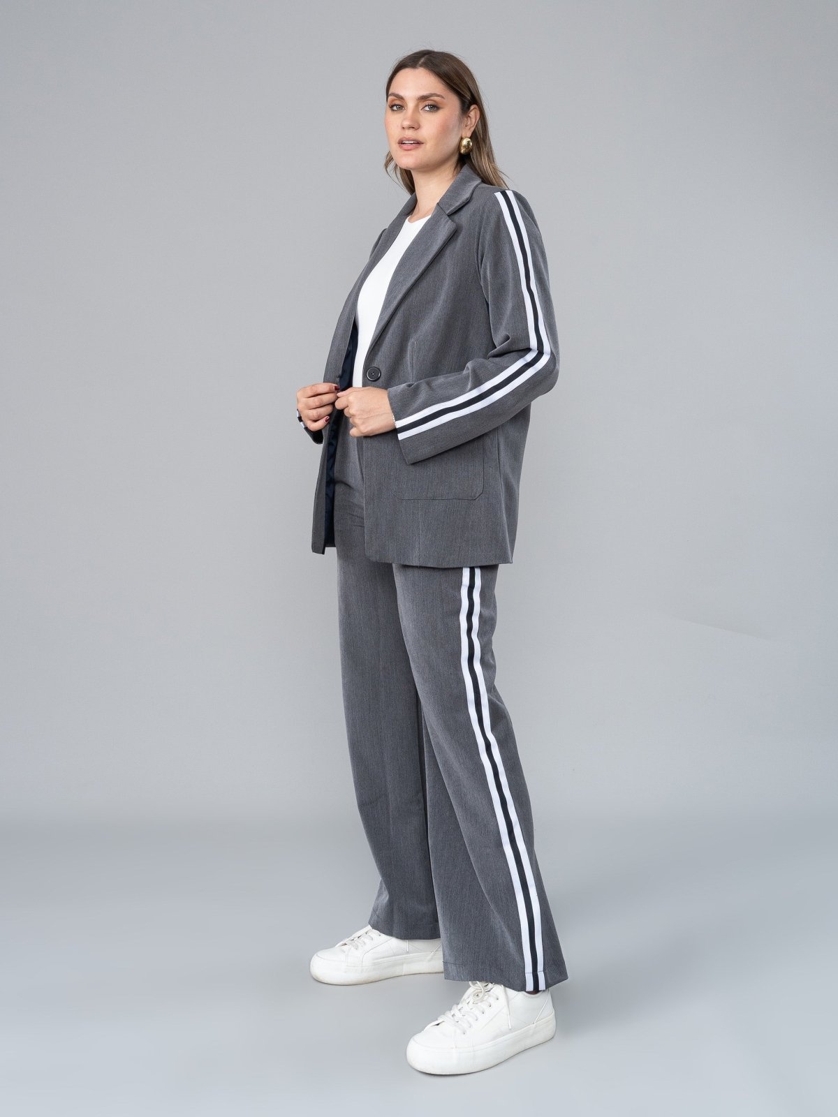 Blazer Sofia Gris Sport - blazer de La Matier