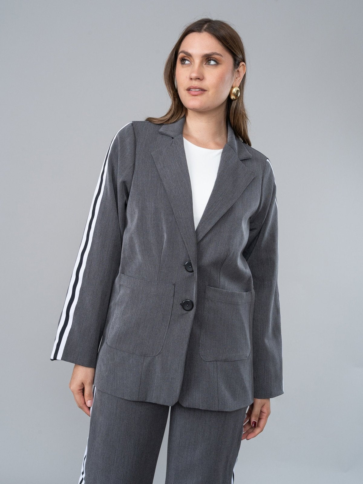 Blazer Sofia Gris Sport - blazer de La Matier