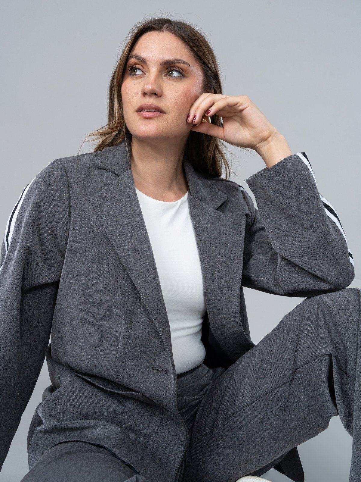 Blazer Sofia Gris Sport - blazer de La Matier