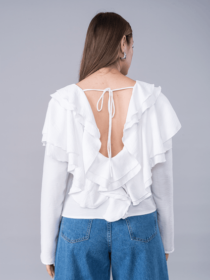 Blusa Margaret Blanca - Blusa de La Matier