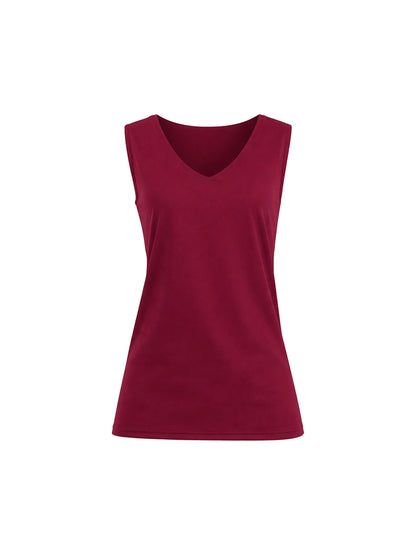 Blusa Básica Borgoña sin Mangas