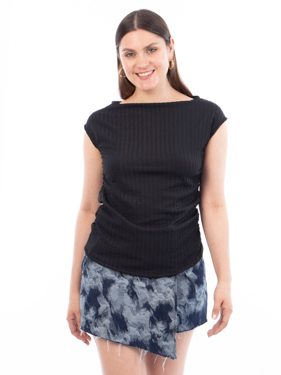 Blusa Básica Manga zero Negro