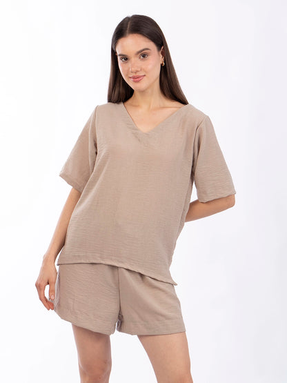 Blusa Básica en Beige