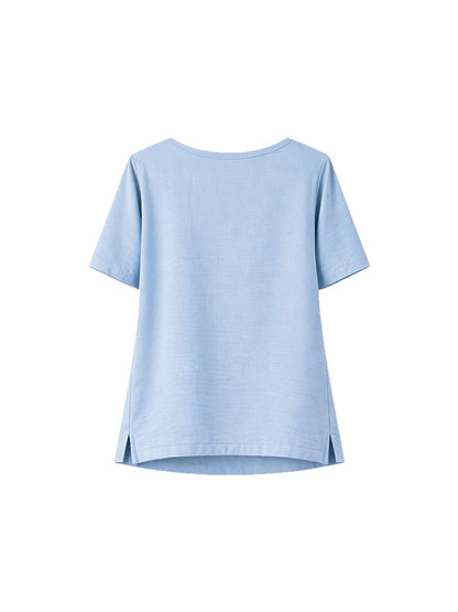 Blusa Básica en Celeste