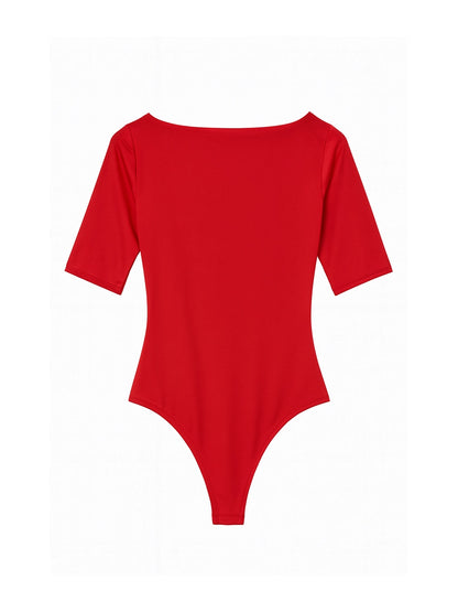 Body Básico Manga Corta Rojo