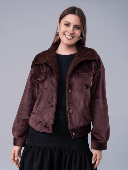 Casaca Corduroy Valentina Marrón - Casaca de La Matier