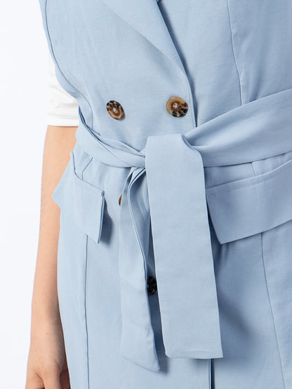 Chaleco Trench Celeste
