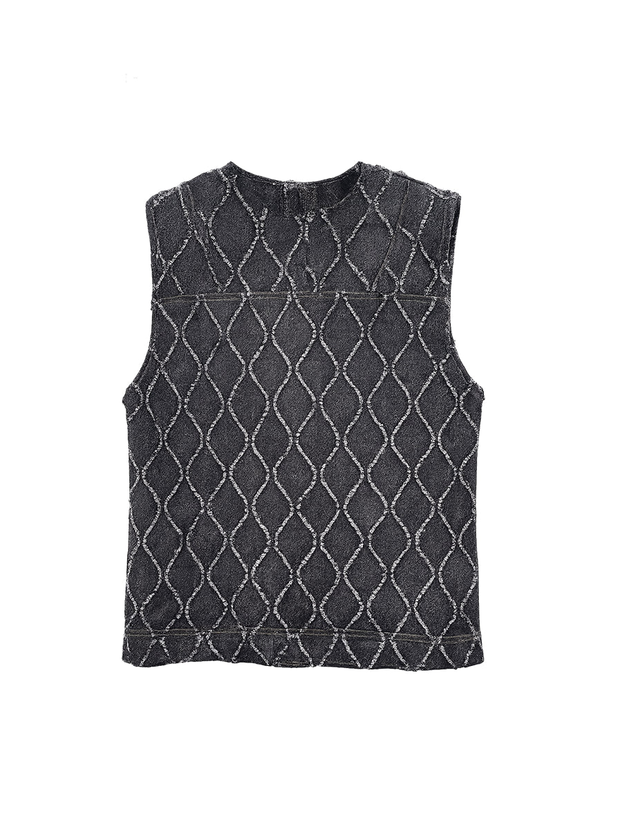 Chaleco Chambray Negro